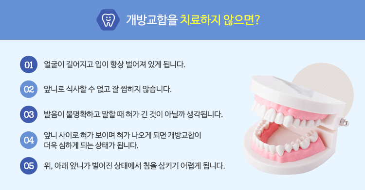 개방교합을 치료하지 않으면?